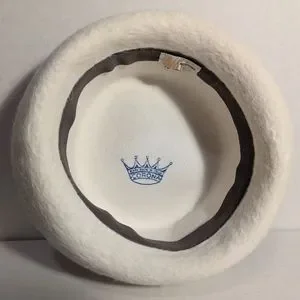 Accessories | Vintage Ladies Hats White Felt And Black Straw 